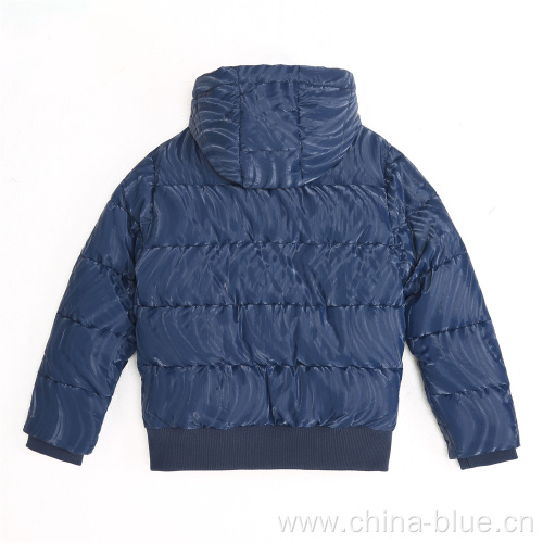 Fake down padding warm winter boys jacket